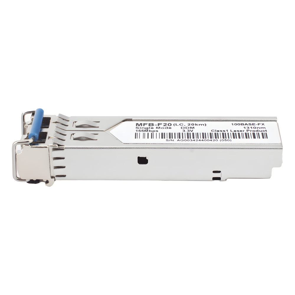 Transceptor mini-Gbic SFP 100Mbps LC 1310nm para fibra Mono Modo 20 Km