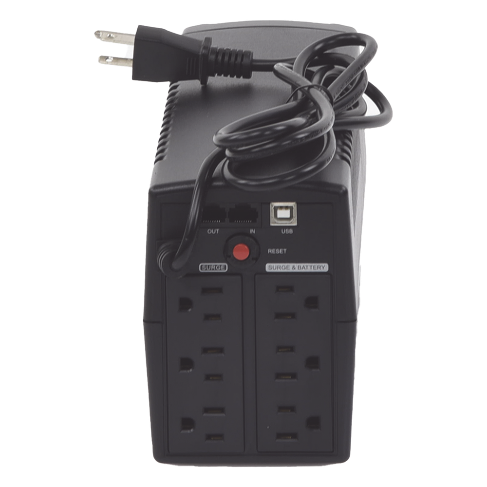 UPS de 750 VA/300 W, Topología Línea Interactiva, Entrada 120 Vca NEMA 5-15P, y 6 Salidas NEMA 5-15R, Con Regulador de Voltaje (AVR)