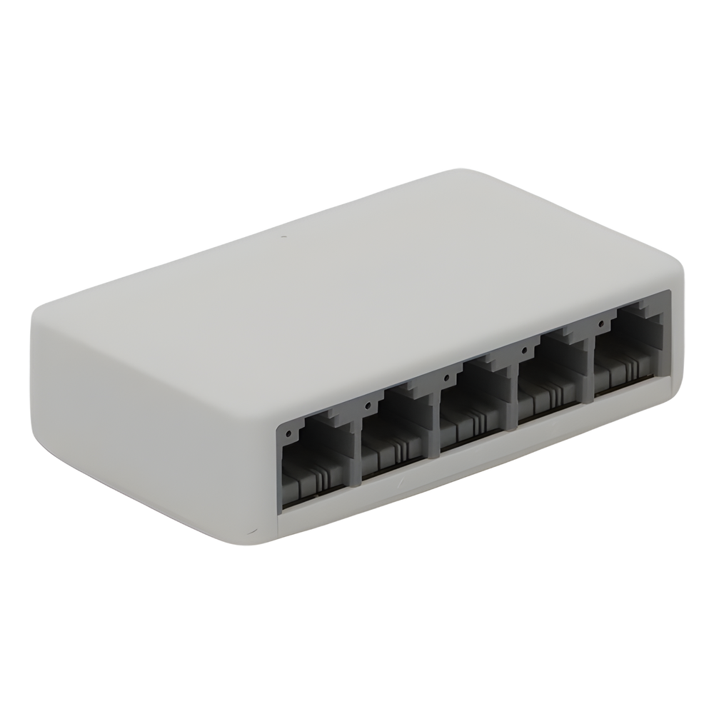 Switch NO Administrable / Para escritorio /  5 puertos 10/100 Mbps / Diseño Compacto / Plug and Play