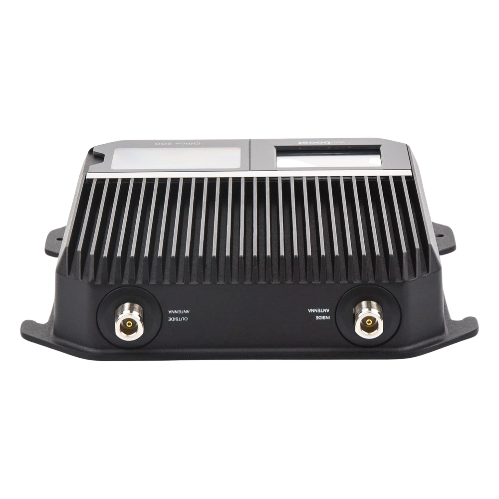 Amplificador Office 200 para 4G, 3G, 2G y llamada VoLTE y convencional. Especial para personalizarlo con antenas, cables y accesorios de acuerdo al requerimiento de la instalación. Puede cubrir en interior áreas de hasta 1600 m² con 4 a