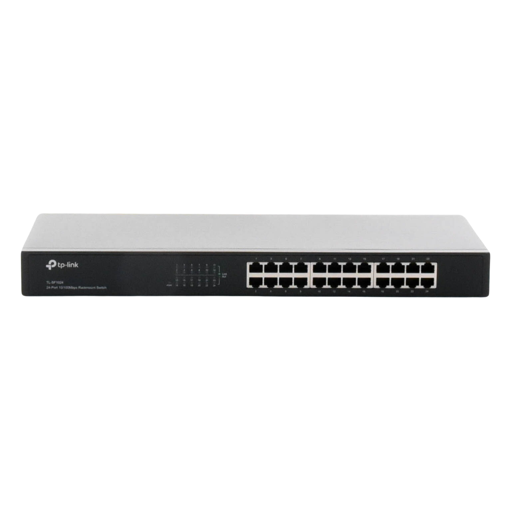 Switch no administrable de 24 puertos 10/100 Mbps para montaje en rack