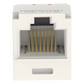 Conector Jack RJ45 Estilo TG, Mini-Com, Categoría 5e, de 8 Posiciones y 8 Cables, Color Blanco Mate