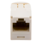 Conector Jack RJ45 Estilo TG, Mini-Com, Categoría 6, de 8 Posiciones y 8 Cables, Color Blanco Mate