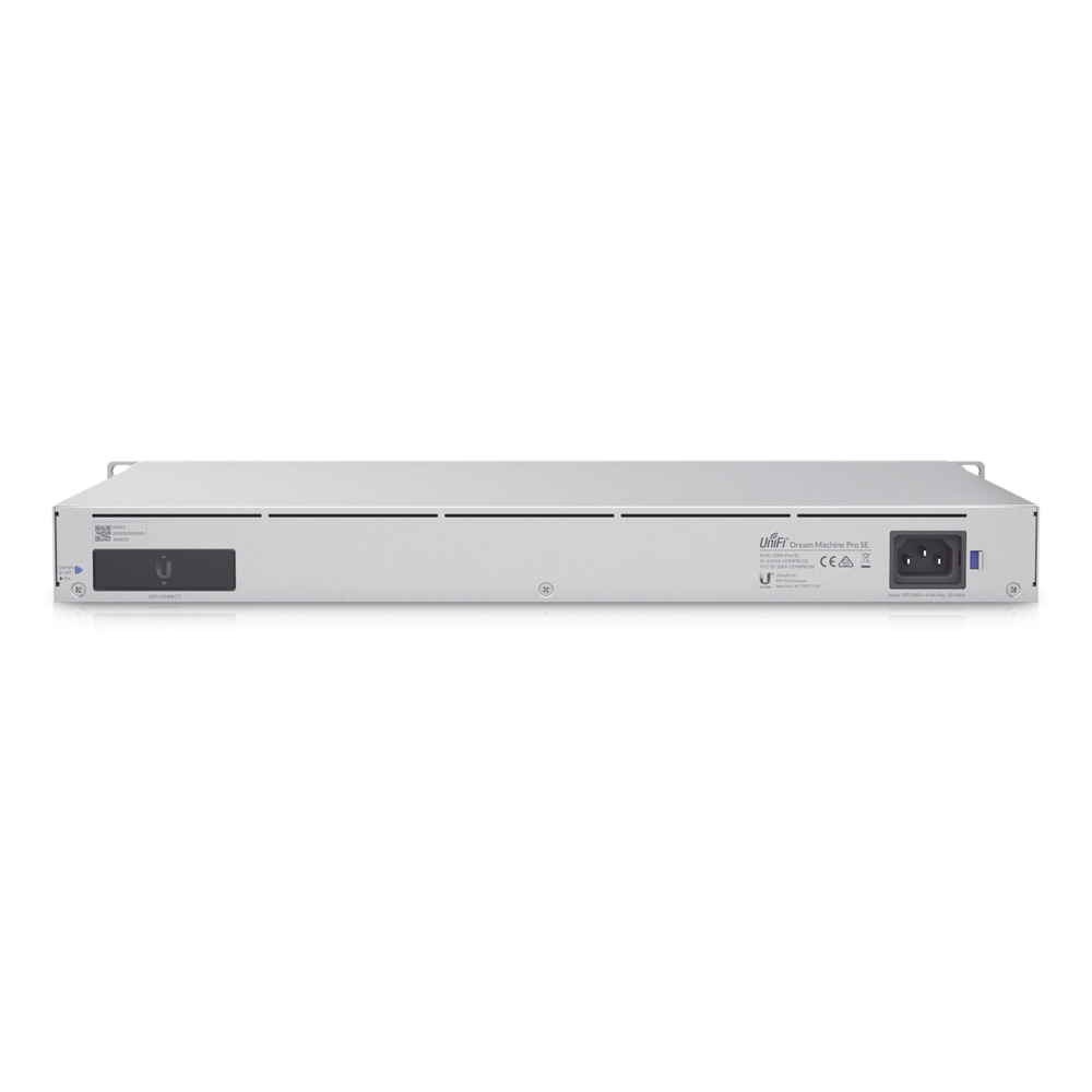 UniFi OS Console: Dream Machine Special Edition, 8 puertos LAN RJ45 con POE, 1 LAN SFP+, 1 WAN 2.5G RJ45  y 1 WAN SFP+, 128 GB de memoria interna. Todas las aplicaciones UniFi integradas