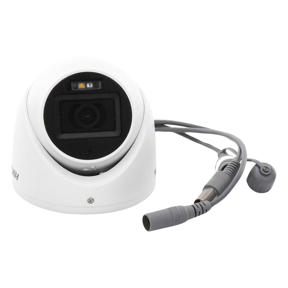 [Dual Light + ColorVu] Turret TURBOHD 3K (5 Megapixel) / Lente 2.8 mm / 30 mts IR + 20 mts Luz Blanca / Gran Angular 104.9° / Exterior IP67 / Micrófono Integrado / dWDR / 4 Tecnologías / Metal