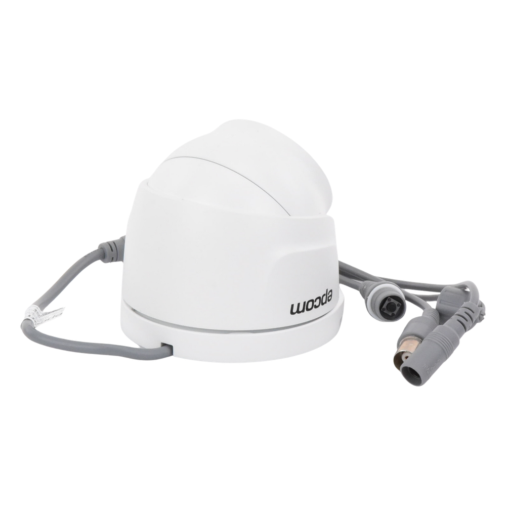 AUDIO POR COAXITRON / Domo TURBOHD 2 Megapixel (1080p) / Gran Angular 106° / Lente 2.8 mm / 20 mts IR EXIR / Exterior IP66 / 4 Tecnologías / dWDR / Metal