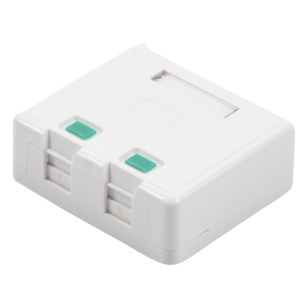 Caja de Pared con 2 Puertos Keystone, No Incluye Jacks