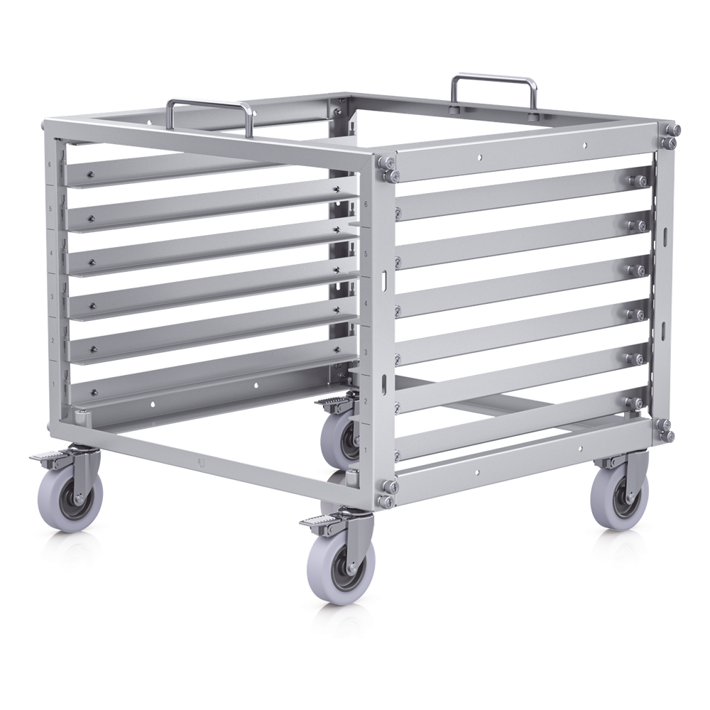 Rack Abierto 6U Compacto y Apilable sin Herramientas para Equipos UniFi, Ensamblaje Toolless, Ruedas con Seguro y Expansión a 12U con Kit de Apilado