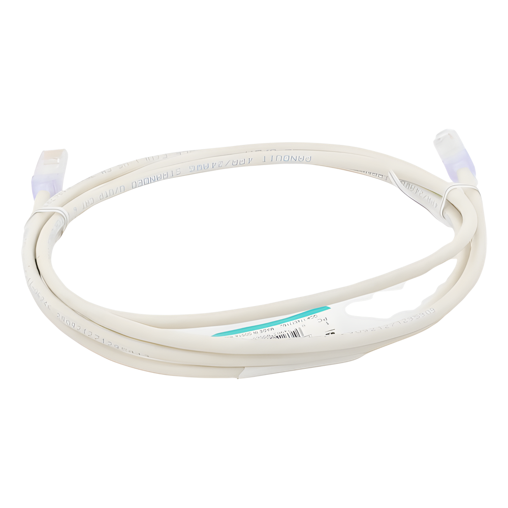 Cable de Parcheo UTP Categoría 6, con Plug Modular en Cada Extremo - 2 Metros (6.56 Pies) - Blanco Mate