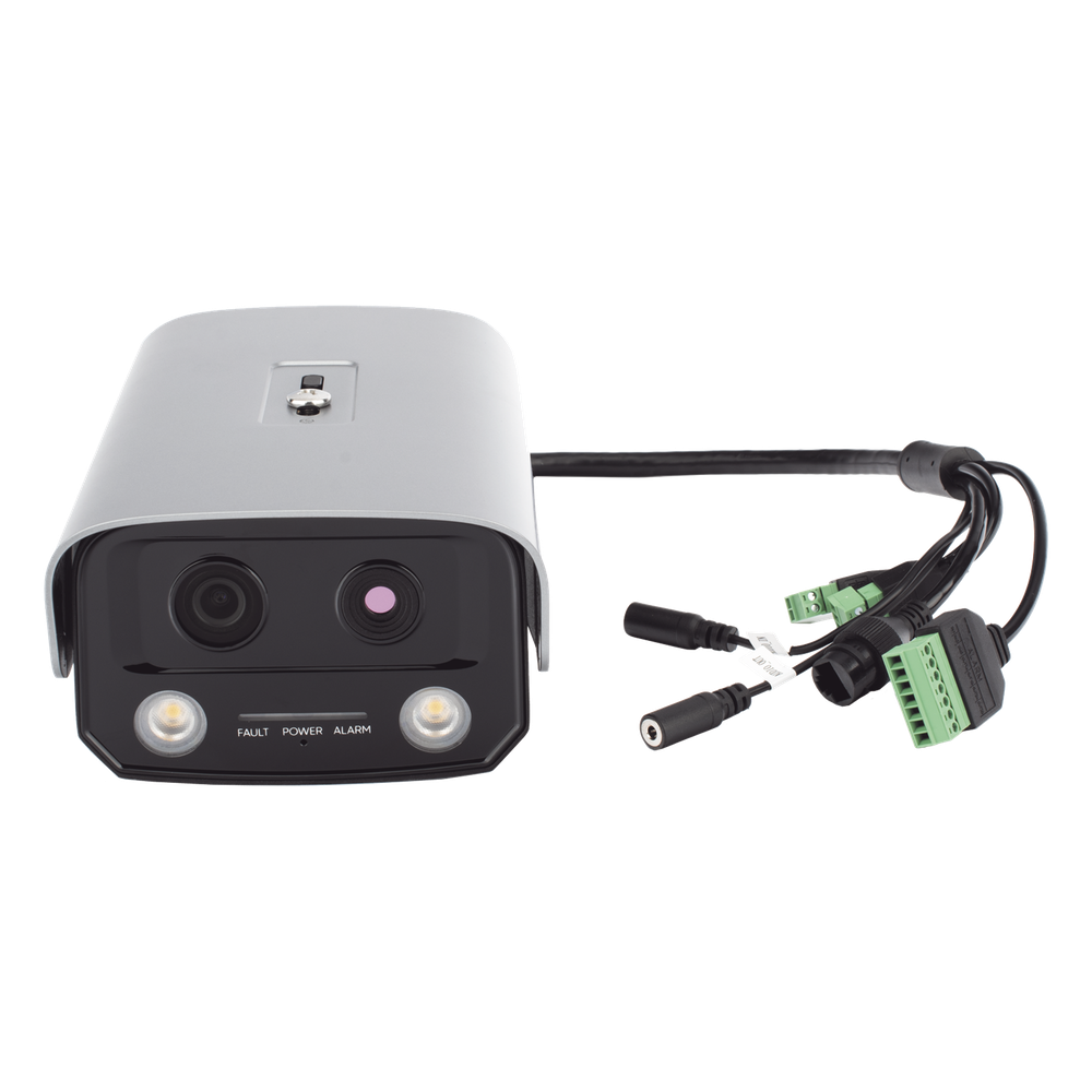 (HikFire) Cámara IP de Detección Térmica de Incendios / Detección de Llamas y Temperaturas Anormales / 4 Megapíxel (Lente Óptico) + 1 Megapíxel (Lente Térmico) / Compatible con Hik-Connect