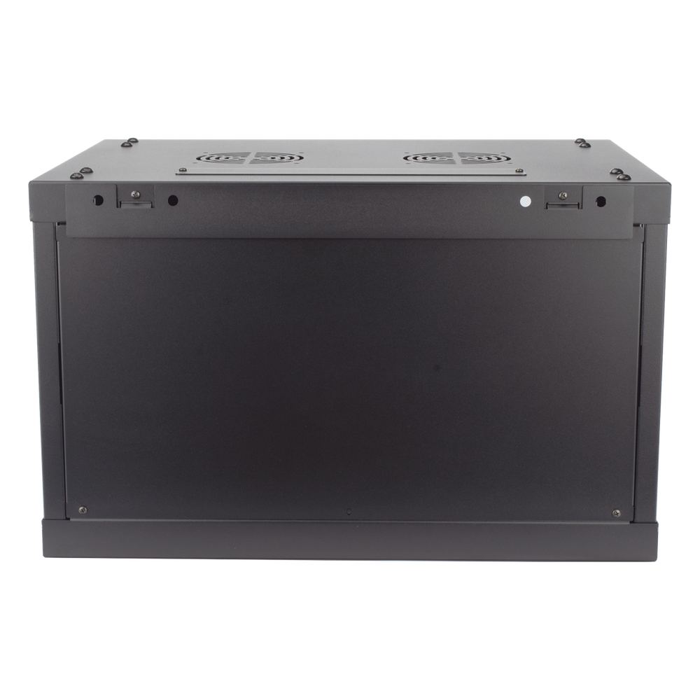 Gabinete para Montaje en Pared - Piso / Puerta de Cristal Templado / Cuerpo Fijo / 6 Unidades de Rack / 19" / Fabricado en Acero