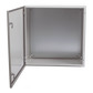Gabinete de Acero IP66 Uso en Intemperie (600 x 600 x 300 mm) con Placa Trasera Interior Metálica y Compuerta Inferior Atornillable (Incluye Chapa y Llave T).