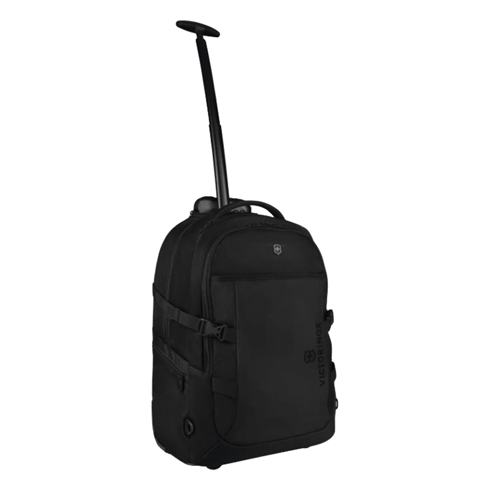 Mochila VX Sport EVO con Ruedas, Mango Telescópico y Correas al Hombro. Fabricada en Poliéster Negro repelente al Agua. Backpack on Wheels.