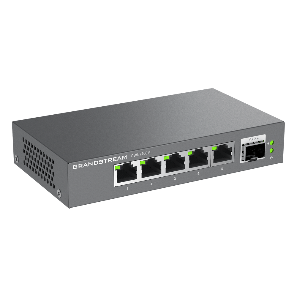 Switches de red Multi-Gigabit de 2.5G No Administrable / 5 Puertos RJ45 de 100/1000/2500Mbps / 1 puerto de fibra SFP+