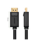 Cable DisplayPort 1.2 Macho a Macho | Longitud 5 Metros (16.40 Pies) | Versión DP1.2 | Soporta 4K@60Hz; 2K@144Hz | Soporta 3D | Color Profundo de 8 y 10 Bits | Blindaje Interno Múltiple | Cobre Estañado 28AWG | Botón de Liberación