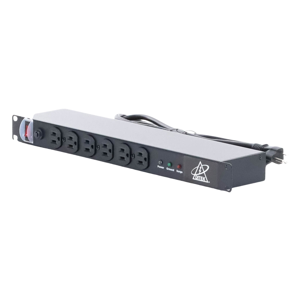 Protector Contra Sobretensiones de 120 VCA, 15 A, 12 Salidas, Montaje en Rack 1U, Servidores Montados en Rack, Sistemas de Voz, Controladores, Equipos de Video Vigilancia