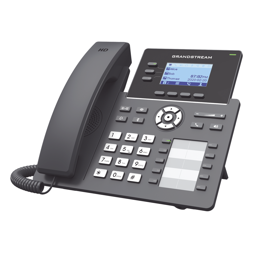Teléfono IP Grado Operador, 3 líneas SIP con 6 cuentas, 10 botones BLF, puertos Gigabit, codec Opus, IPV4/IPV6 con gestión en la nube GDMS