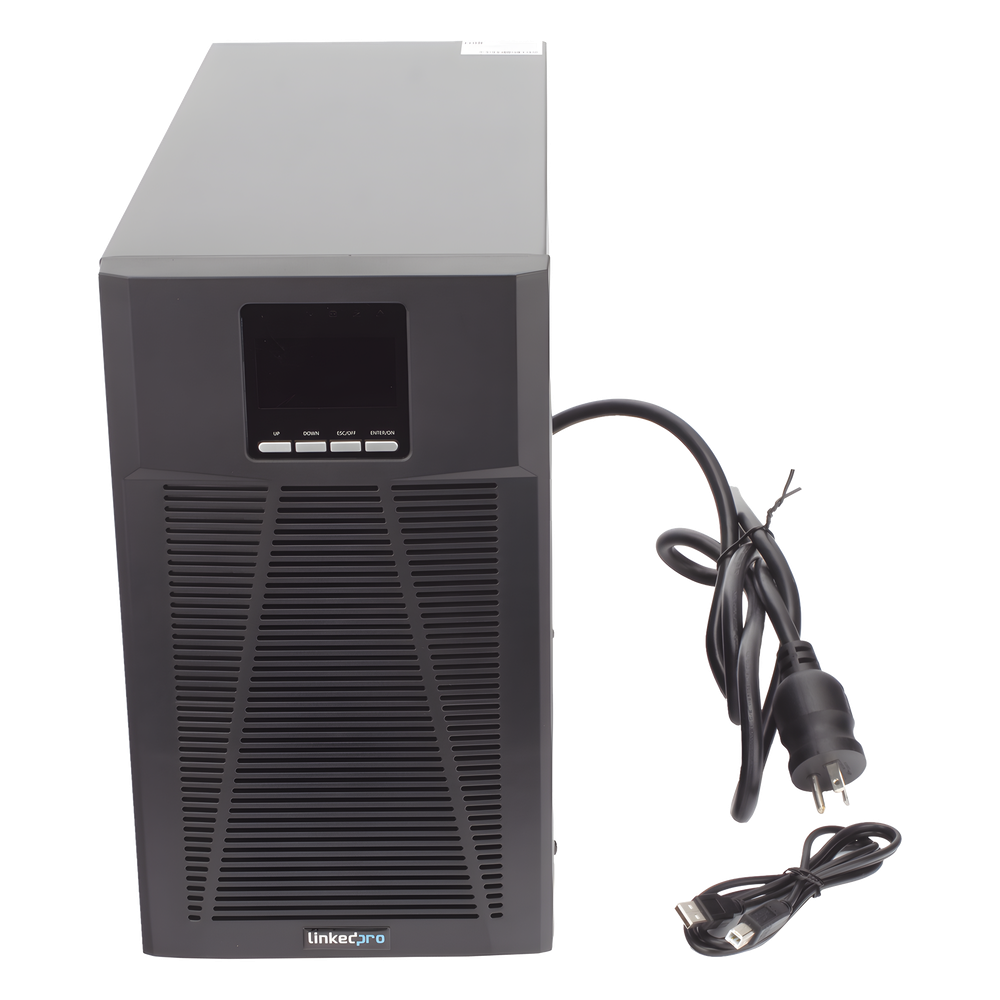 UPS 2000VA/1800W Online Doble Conversión /Pantalla LCD / 4 tomas 5-15R / Regulación de Voltaje / Protección RJ45