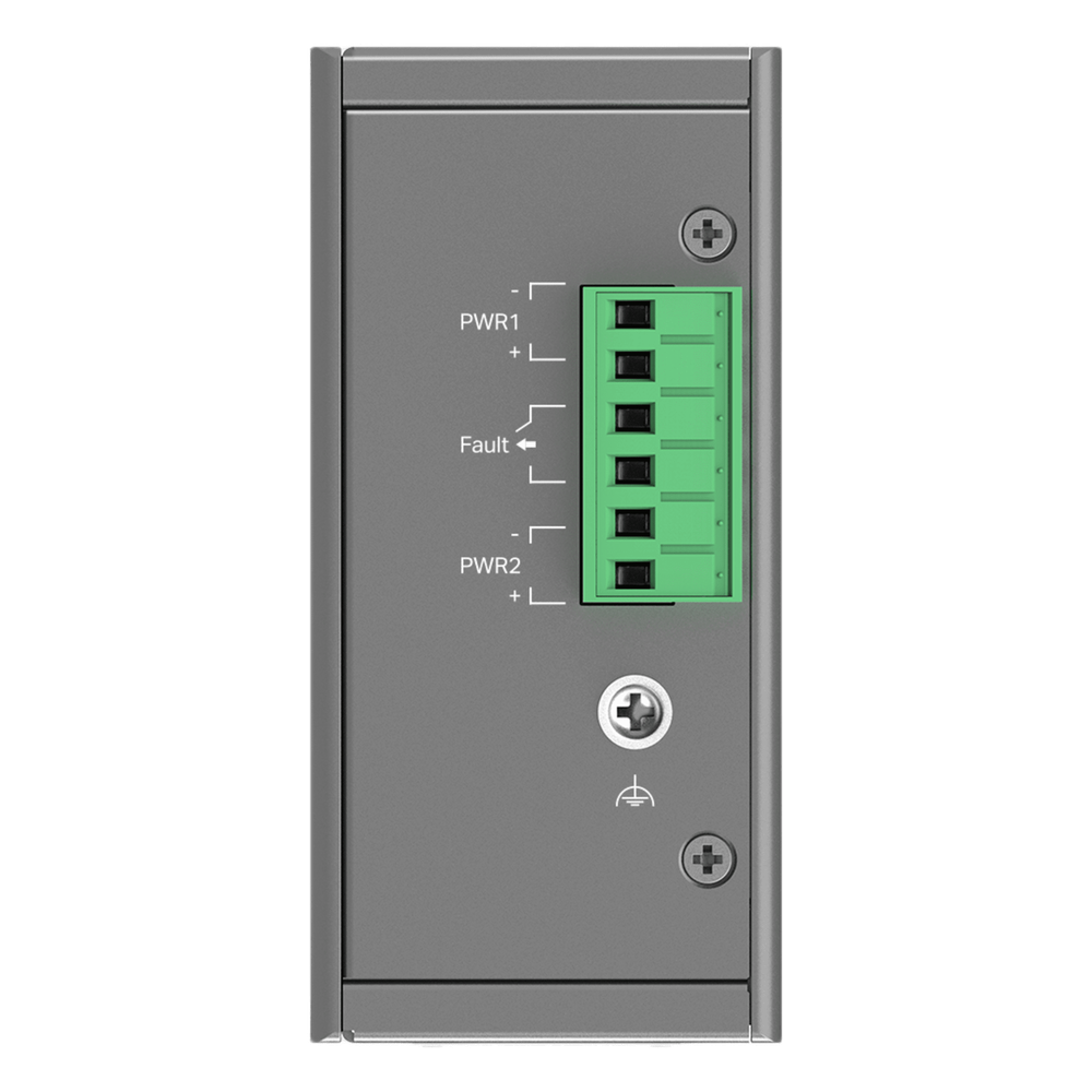 Switch Industrial Omada Easy Managed / 8 Puertos Gigabit (6× RJ45 + 2× RJ45/SFP Combo) / 16 Gbps Switching / -40°C a 75°C / Protección Rayos 6kV / Gestión Cloud / Montaje DIN Rail o Pared / IP40