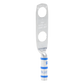 Zapata de compresión LCC6-38D-L para cal. 6 Awg, Doble barreno para tornillo prisionero de 3/8, Espaciado de orificio 25.4mm, 1 Pz