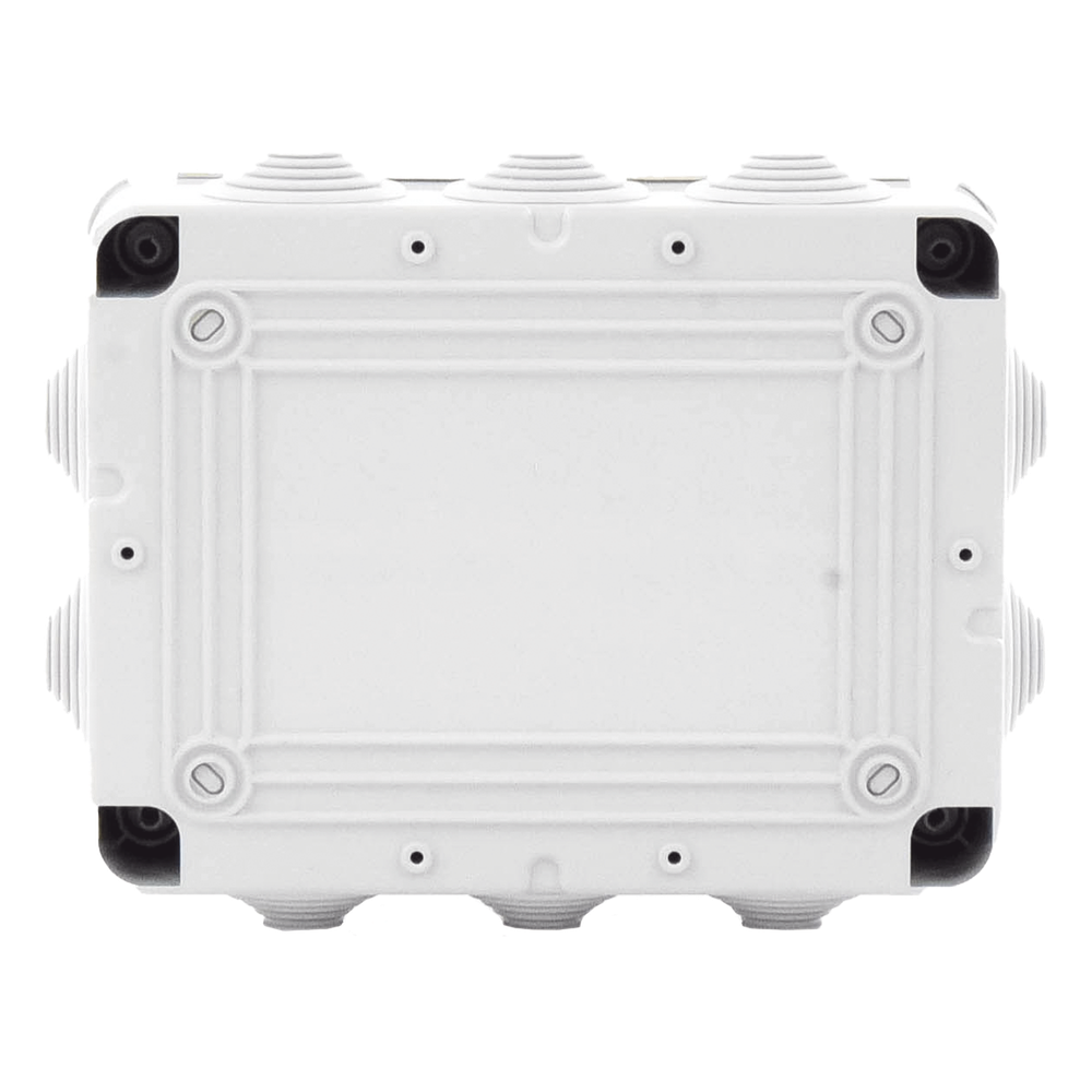 Caja de derivación de PVC Auto-extinguible con 10 entradas, tapa atornillada, 190 x 140 x 70 MM, Para Exterior (IP55)