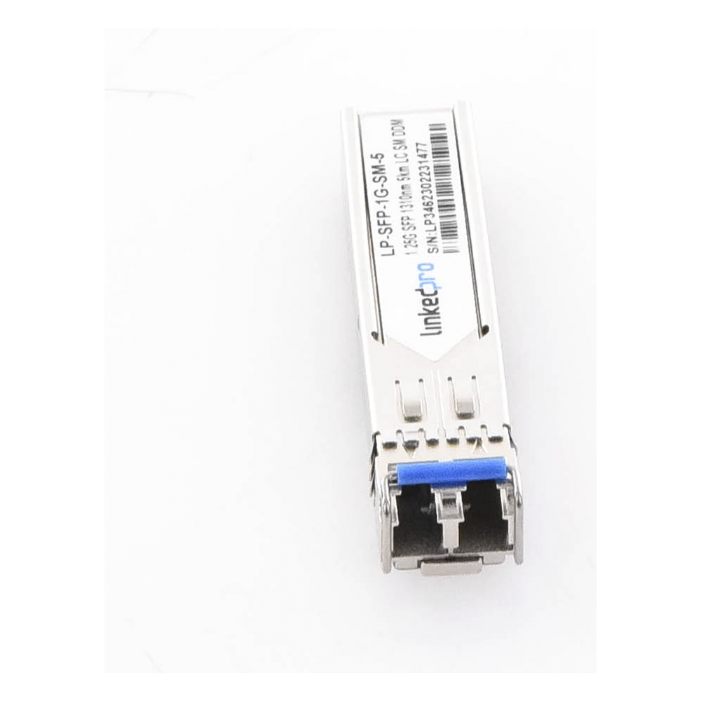 Transceptor Óptico SFP (Mini-Gbic) / Monomodo 1310 nm / 1.25 Gbps / 1000BASE / Conectores LC/UPC Dúplex / DDM / Hasta 5 km