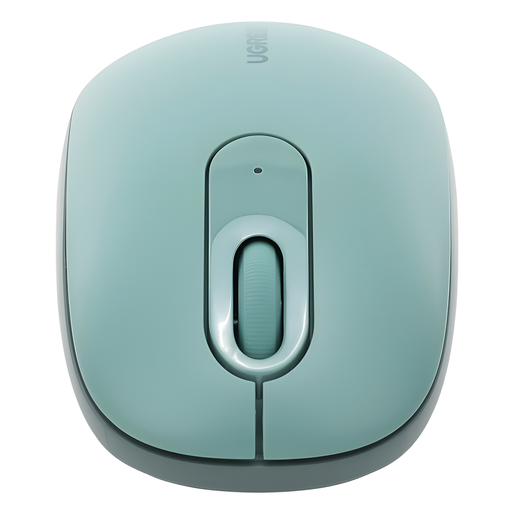 Mouse Inalámbrico 2.4G 800/1200/1600/2400 DPI | Función de 3 botones | Alcance 10m | Silencioso |  Ergonómico | Anti-caída y Anti-interferencias | Batería Alcalina AA incluida  | Color Green.