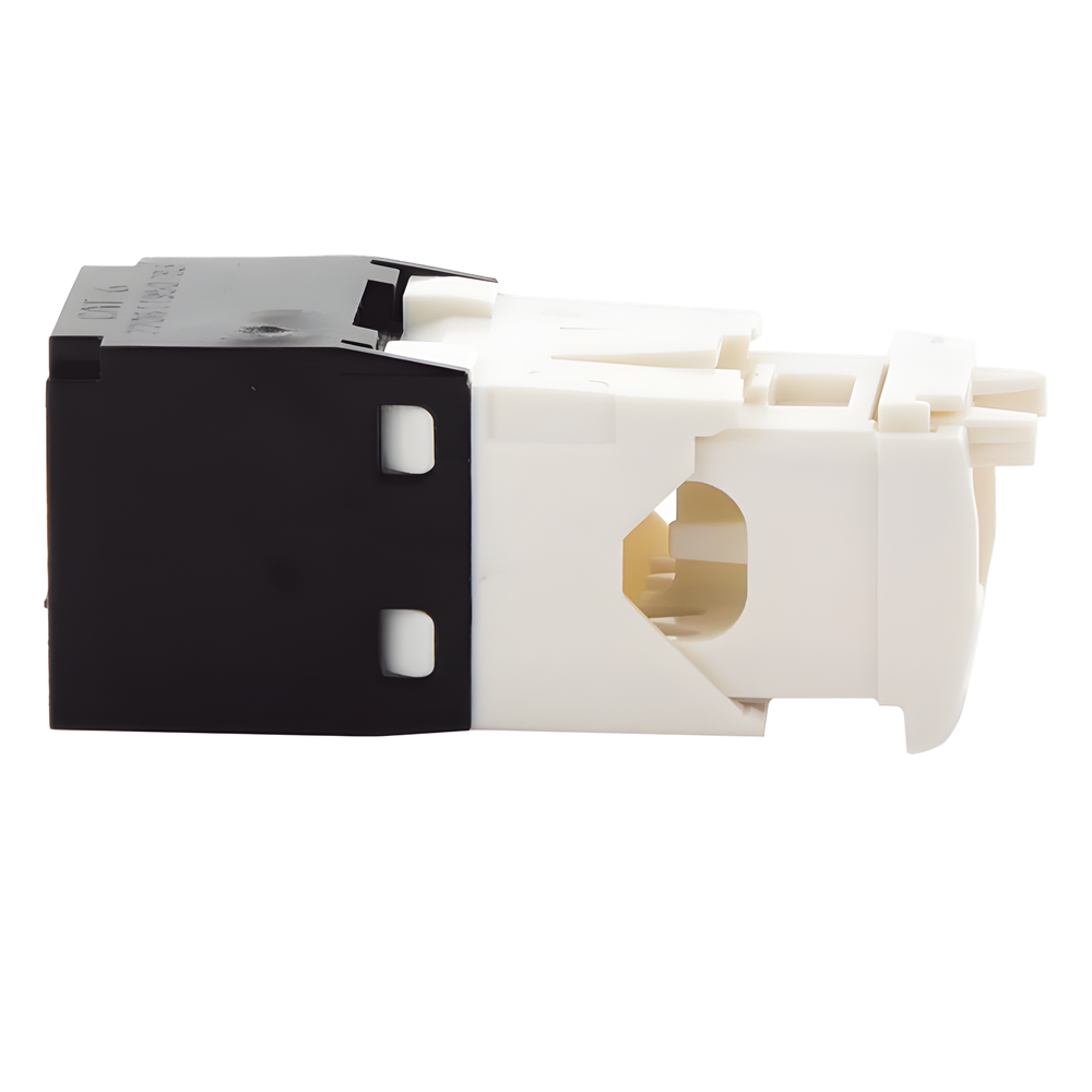 Conector Jack RJ45 Estilo TG, Mini-Com, Categoría 6, de 8 Posiciones y 8 Cables, Color Negro