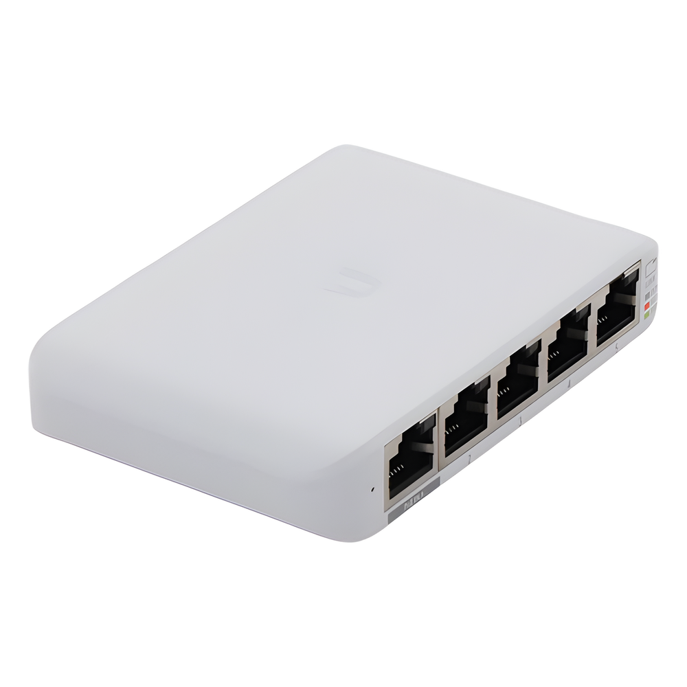Switch UniFi Administrable Compacto de 5 Puertos 10/100/1000 Mbps, soporta entrada de PoE 802.3af/at