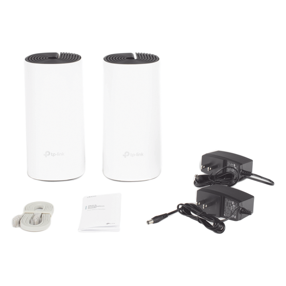 KIT 2 Routers Inalámbricos MESH Interior para Hogar / Doble Banda Wi-Fi 5 AC1200 Mbps / 2 Puerto Gigabit WAN/LAN / 2 Antenas Internas / Administración Mediante la App Deco (iOS, Android)