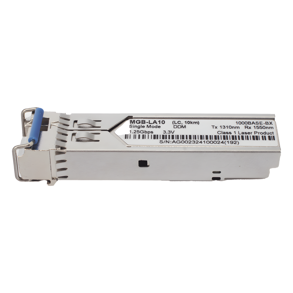 Transceptor WDM Mini-Gbic SFP 1G LC TX:1310nm RX:1550 Para Fibra Mono Modo 10 Km, Requiere MGB-LB10