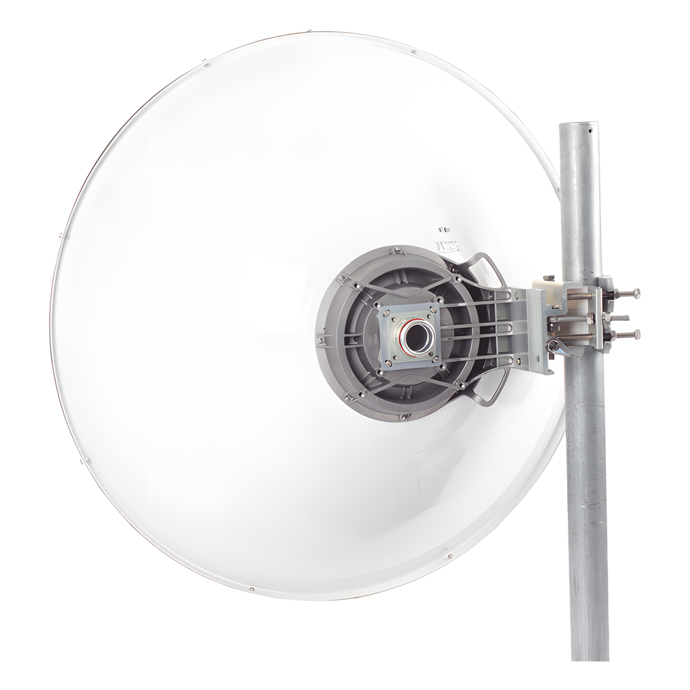 Antena Direccional de Alto Rendimiento/ Parábola profunda para mayor aislamiento al ruido/ Conector guía de onda para radio C5x y B5x / 3 ft / 4.9 a 6.4 GHz / Ganancia de 32 dBi / Soporte de acero inoxidable / Incluye montaje.