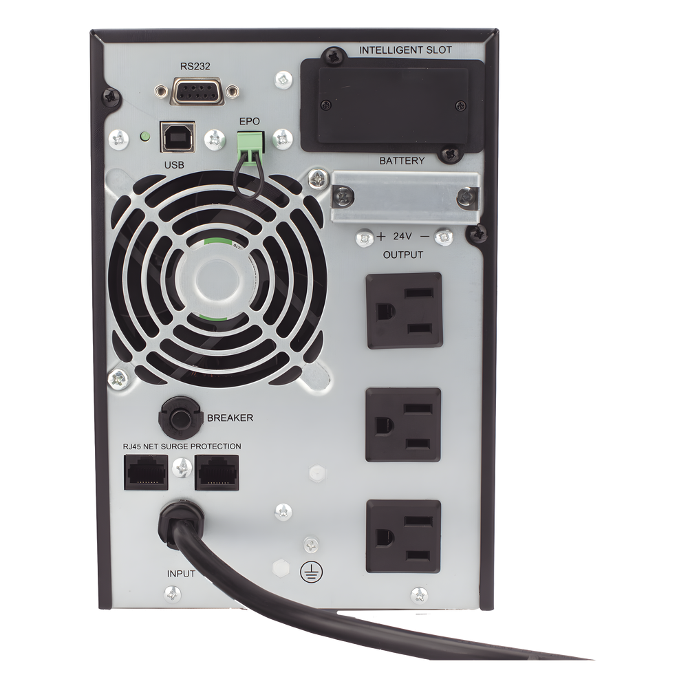 UPS 1000VA/900W  Online Doble Conversión /Pantalla LCD / 3 tomas 5-15R / Regulación de Voltaje / Protección RJ45