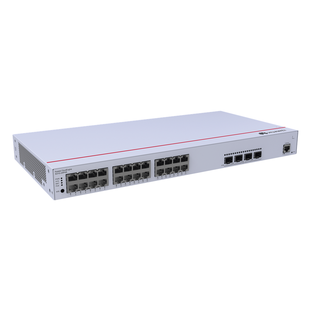Switch de Distribución/Core Gigabit Administrable PoE Capa 3 / 24 puertos 10/100/1000 Mbps (PoE) / 4 Puertos 1GE SFP Uplink / ERPS / Rutas Estáticas / iStack / PoE Perpetuo / 400W / Administración Nube Gratis