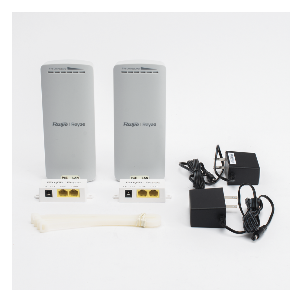 Kit Enlace Inalámbrico Recomendado para Elevadores, hasta 500m o 125 pisos, Preconfigurado, Ajuste Automático, Hasta 300 Mbps, Doble Puerto LAN