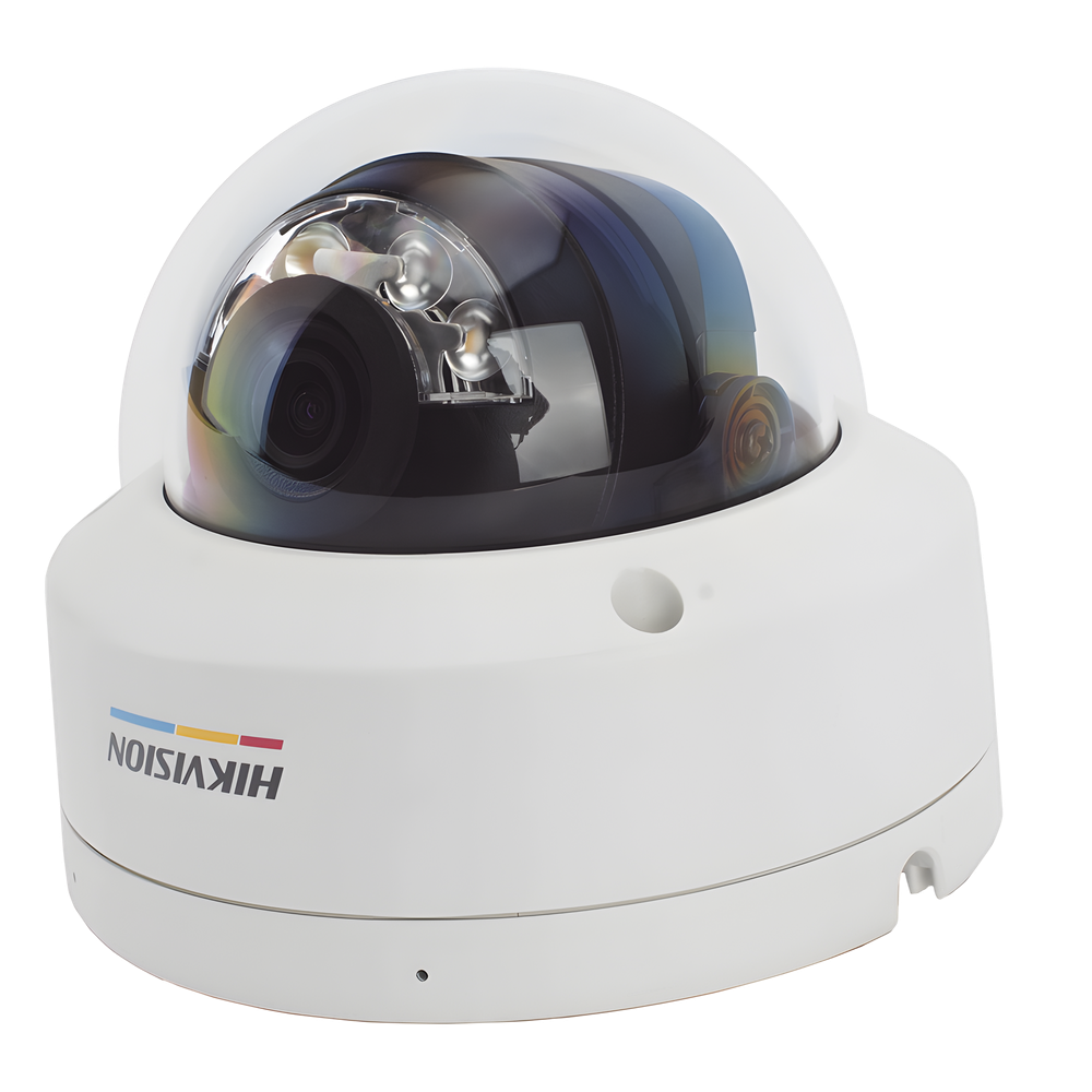 [ColorVu 3.0 + MD 3.0] Domo IP 6 Megapixel / Lente 2.8 mm / 30 mts IR + 30 mts Luz Blanca / Micrófono Integrado / Motion Detection 3.0 / Exterior IP67 / IK08 / dWDR / PoE / Micro SD
