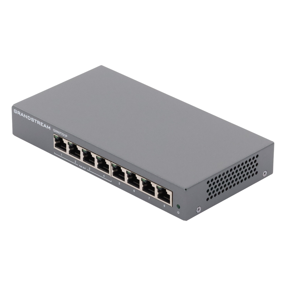Switch PoE+ Gigabit No Administrable / 8 puertos 10/100/1000 Mbps / 4 puertos PoE+ /  hasta 60W