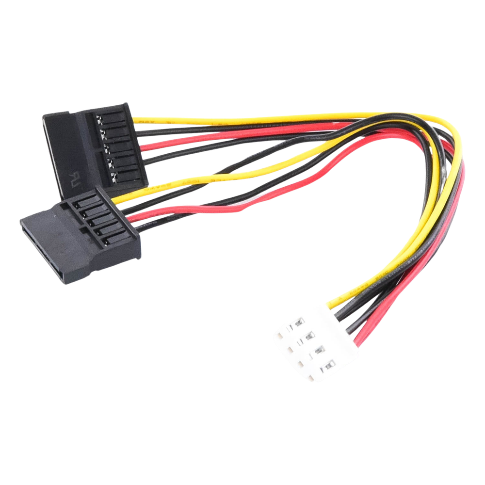 Cable Doble de Corriente SATA / Compatible con DVR´s epcom y HIKVISION / 15 cm de Longitud