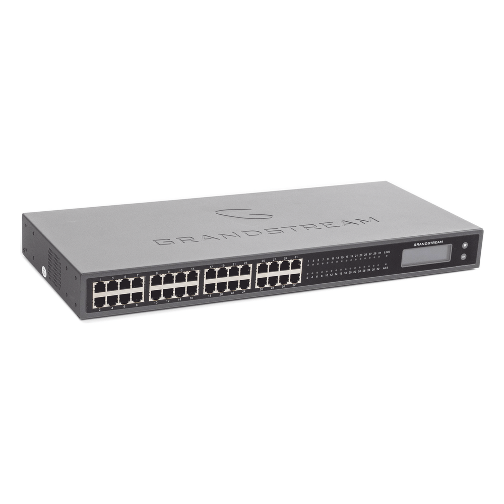 Adaptador VoIP GrandStream de 32 FXS 2 puertos telco 50 pins p/montaje en rack