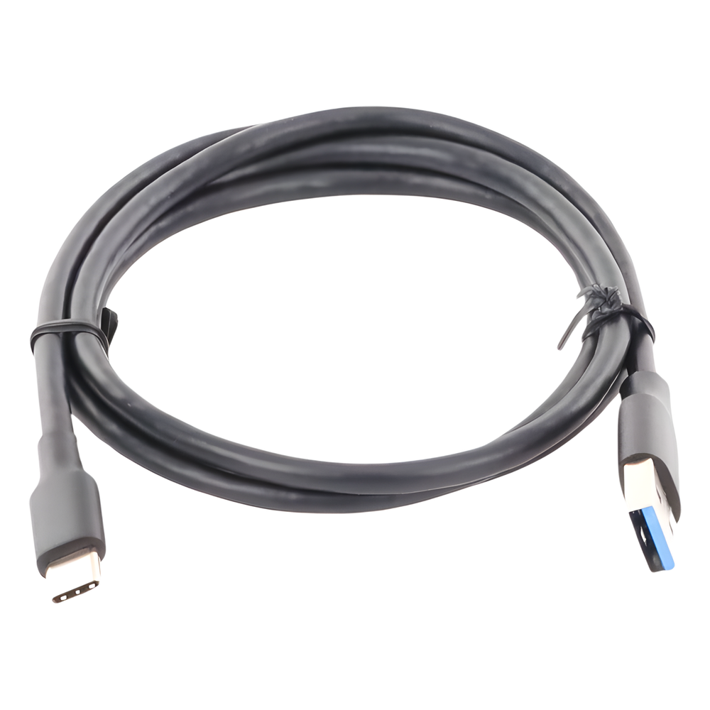 Cable USB-A a USB-C | 1 Metro | Carga y Sincronización de Datos | Carga Rápida 60W | Datos 5 Gbps | QC 3.0/2.0 | FPC | AFC | Protección Integrada | Duradero y Flexible| Caja ABS | Cubierta de TPE | Color Negro.