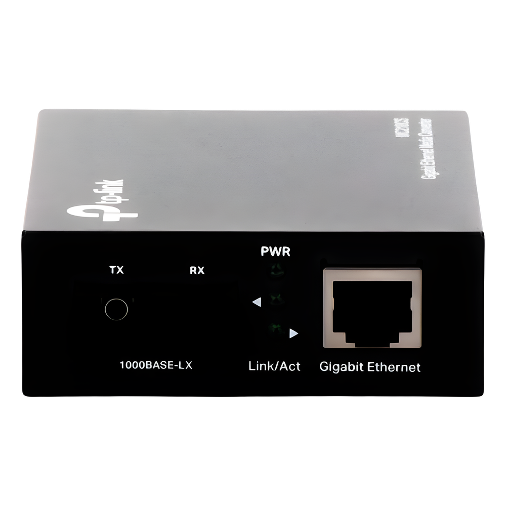 Convertidor Fibra Óptica Monomodo / 1 Puerto RJ45 10/100/1000 Mbps / Puerto Fibra Óptica SC 1000 Mbps / Hasta 20 Km / Plug and Play