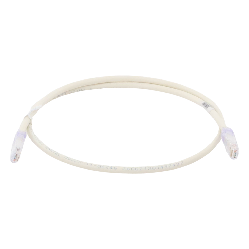 Cable de Parcheo UTP Categoría 6, con Plug Modular en Cada Extremo - 1 Metro (3.28 Pies) - Blanco Mate