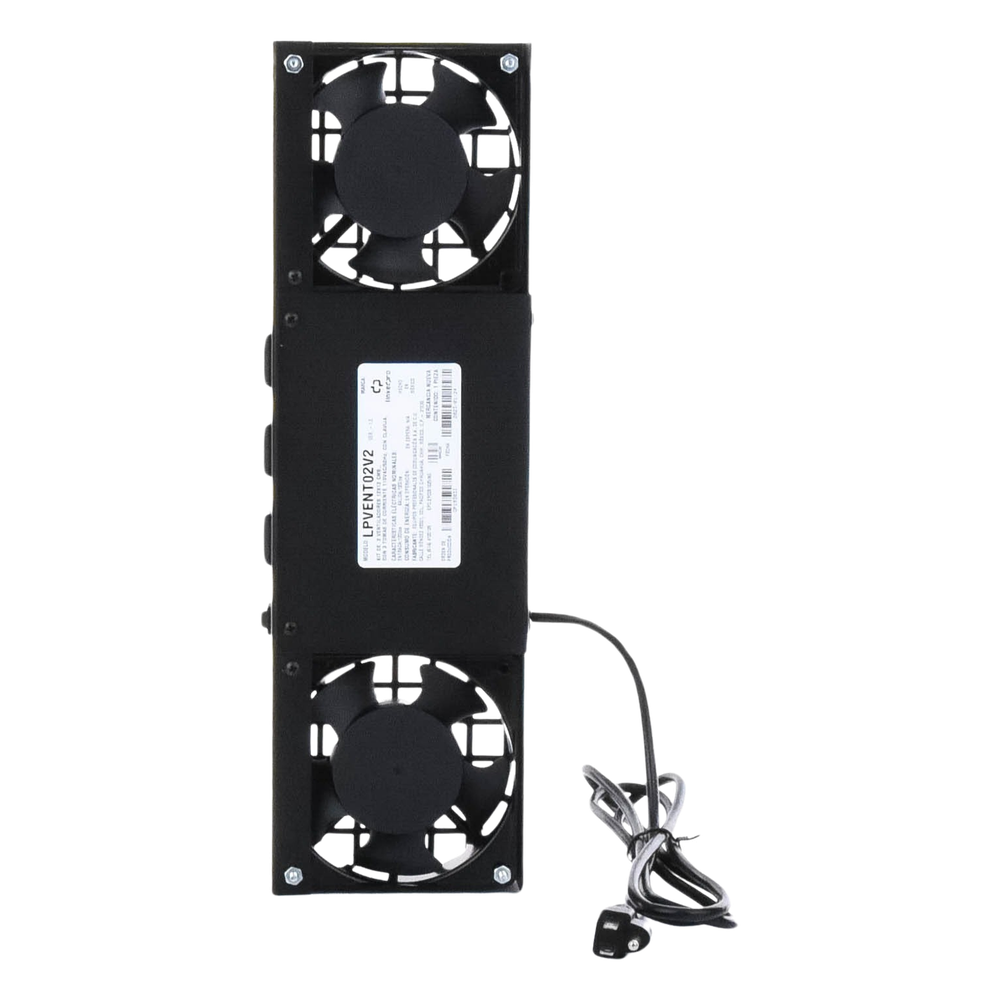 Kit de 2 Ventiladores (12 x 12 cm) con 3 Tomas de Corriente 110 Vca/50 Hz con Clavija