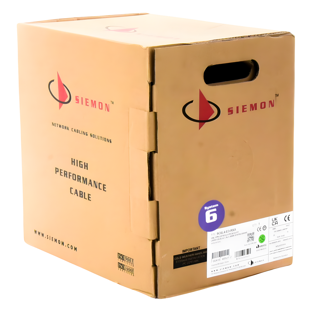 Bobina de Cable UTP Reelex, de 4 Pares, Alto Desempeño Cat6, LS0H (Bajo Humo, Cero Halógenos), Color Violeta, 23 AWG, 305 Metros (1000 Pies)
