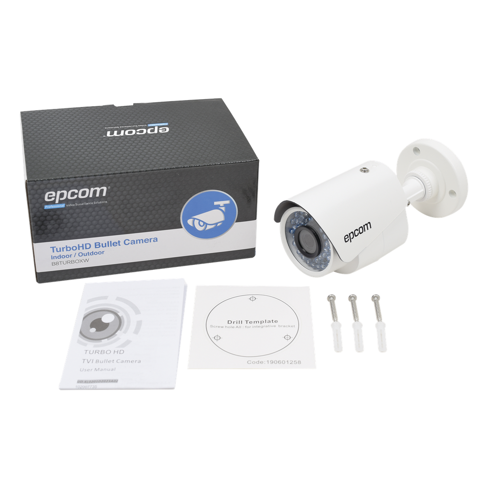 KIT TurboHD 1080p / DVR 8 Canales / 4 Cámaras Bala (exterior 2.8 mm) / 4 Cámaras Eyeball (exterior 2.8 mm) / Transceptores / Conectores / Fuente de Poder Profesional hasta 15 Vcc para Largas Distancias