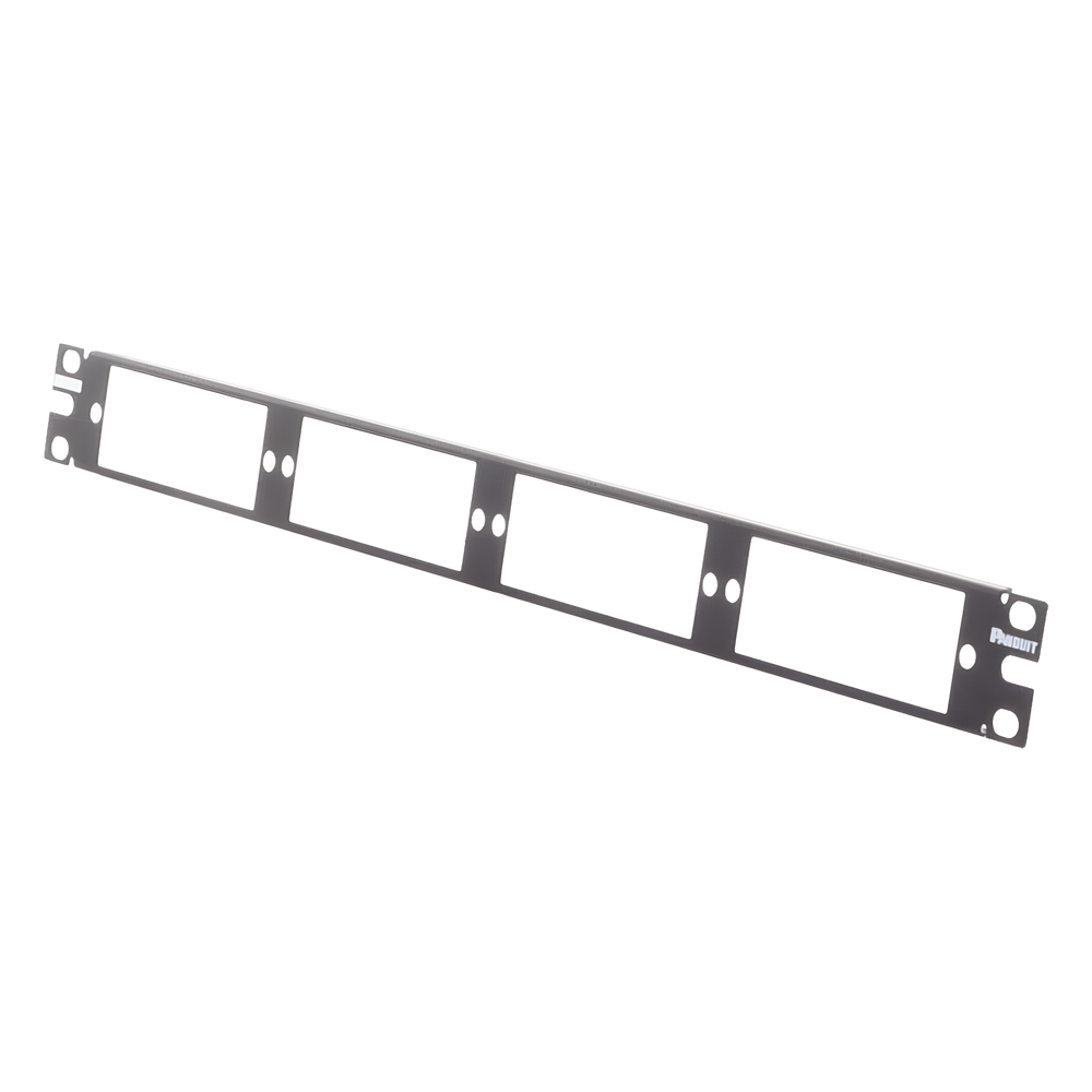 Patch Panel de Fibra Óptica, Para 4 Placas Acopladoras FAP o FMP, Color Negro, 1UR