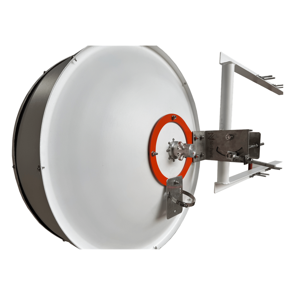Antena Direccional / 2 ft / 5.9-7 GHz / Ganancia 32 dBi / SLANT de 45 ° y 90° / Incluye Jumpers con conector N-Macho a RPSMA / montaje y radomo incluido.