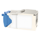 Conector Jack RJ45 Estilo TG con Ventana, Mini-Com, Categoría 6A, de 8 Posiciones y 8 Cables, Color Blanco
