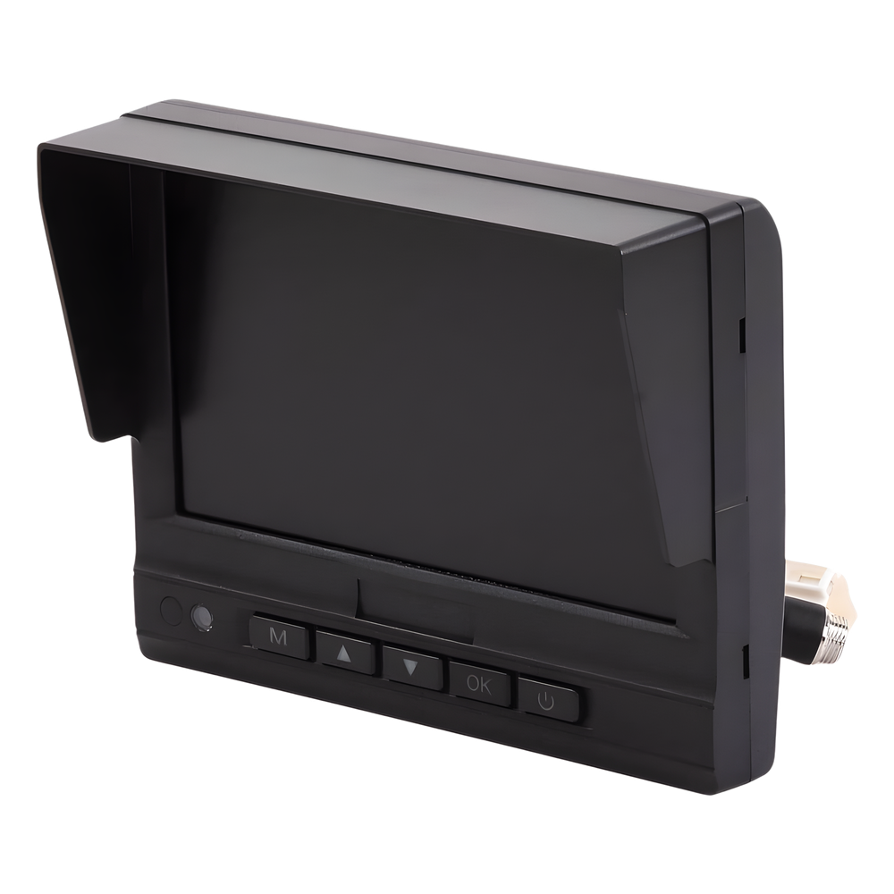 Monitor y Botones de 7" LCD / Compatible con DVR Móvil HIKVISION / Conector Tipo Aviación