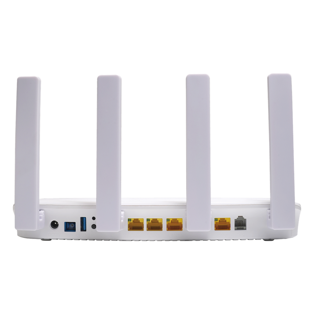 ONU DualMode EPON/GPON / Wi-Fi 6 / 1 Puerto FXS / 4 Puertos Gigabit / 1 Puerto USB / 1 Puerto SC/UPC